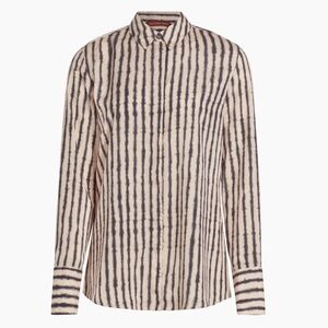 Altuzarra  Chika Tie-Dye Stripe Silk Shirt